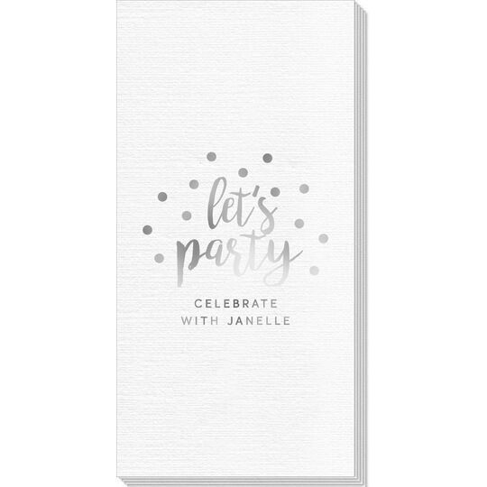 Confetti Dots Let's Party Deville Guest Towels